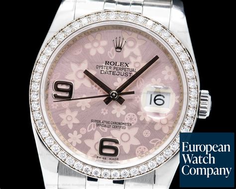 rolex pink flower|Rolex pink face diamond bezel.